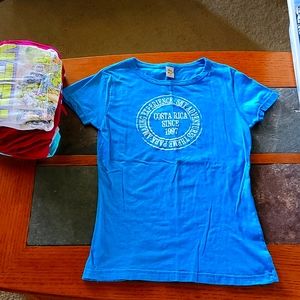 Sky Blue Rana Tropic Sky Adventures Theme Park Tee